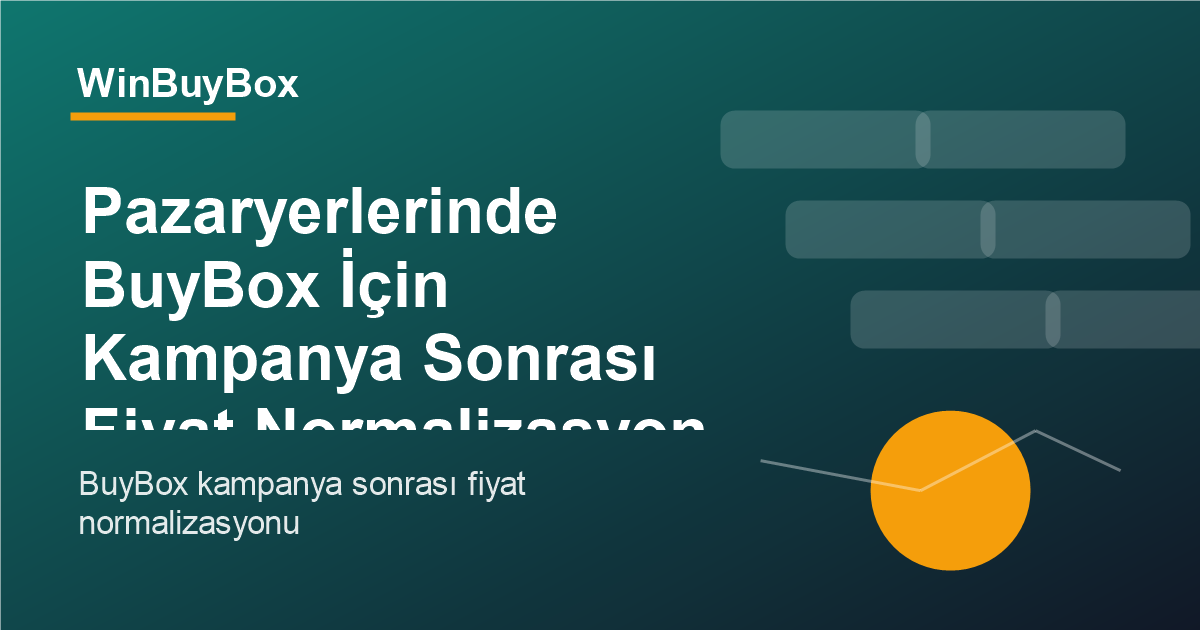 Pazaryerlerinde BuyBox için kampanya sonrası fiyat normalizasyonu analizi