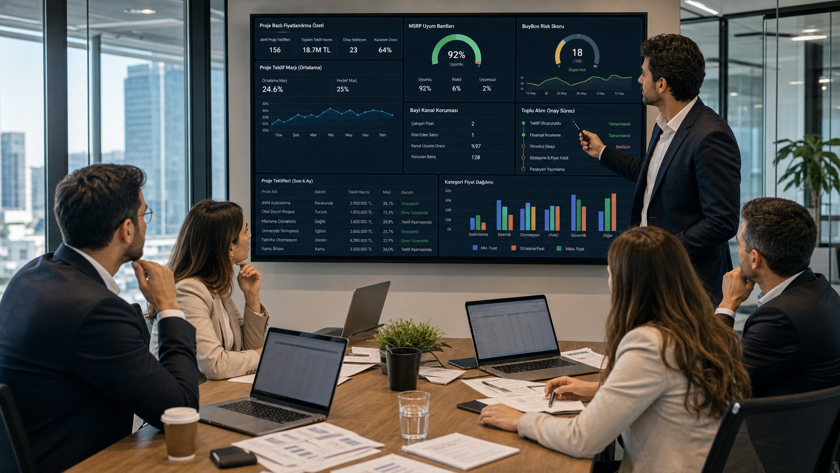 B2B pazaryerlerinde proje bazlı fiyatlandırma BuyBox ve MSRP analizi toplantısı