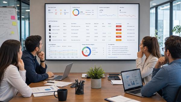 Rakip fiyat alarmı dashboardlarını inceleyen e-ticaret ekibi