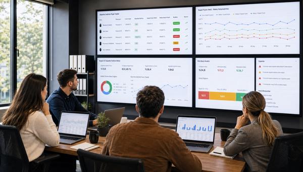 Sepette indirim fiyat takibi dashboardlarını inceleyen e-ticaret fiyatlandırma ekibi