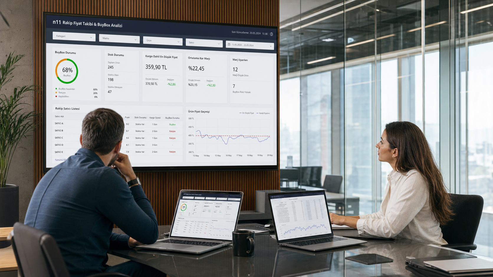 N11 rakip fiyat takibi dashboardunu inceleyen e-ticaret fiyatlandırma ekibi