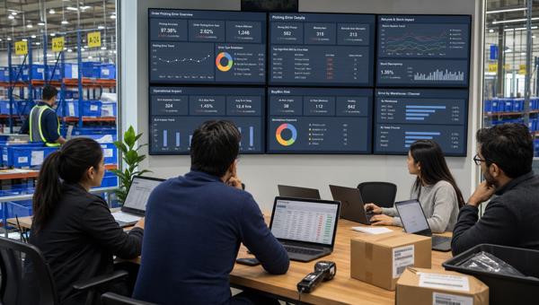 Toplama hatası dashboardunu inceleyen e-ticaret operasyon ekibi