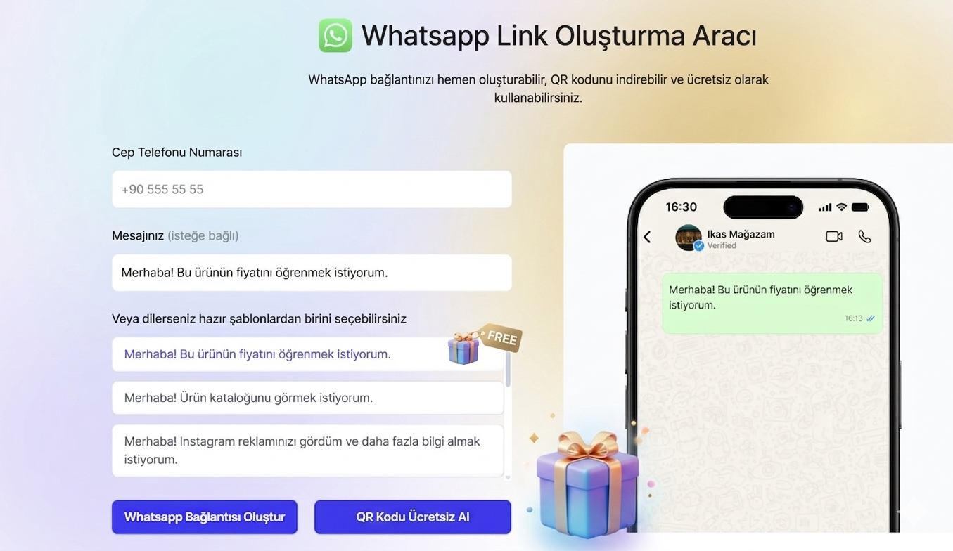 whatsapp link oluştur