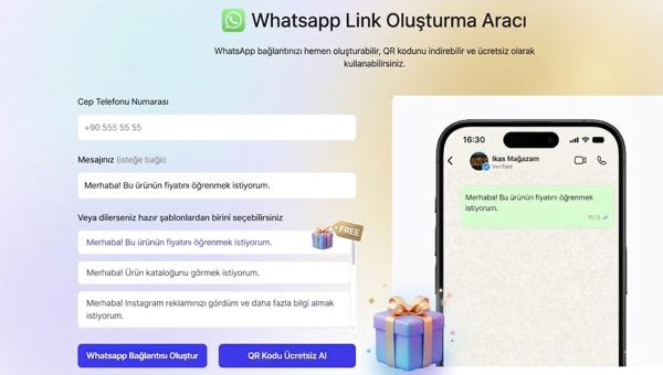 whatsapp link oluştur